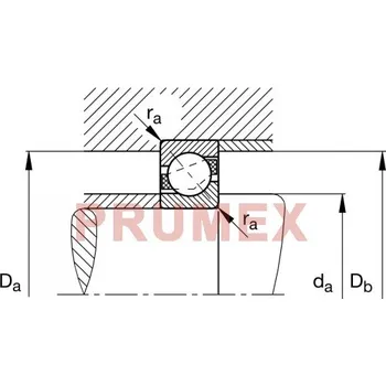 FAG 7405-B-XL-MP-UO kuličkové ložisko s kosoúhlým stykem