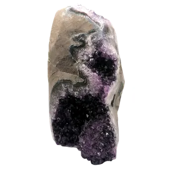 Přírodní kámen Geoda v AA kvalitě, váha 2,25 kg (s tenkou chalcedonovou linkou a růží)