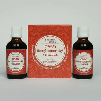 Přírodní produkt Ondřej Ullrich OŘEŠÁK ČERNÝ -AMERICKÝ + MALINÍK - BYLINNÁ TINKTURA 2X50ML