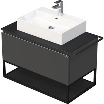 Umyvadlo Koupelnová skříňka s umyvadlem Intedoor Landau Metal 90 cm antracit