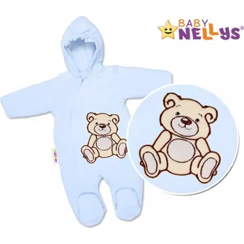 Kojenecká kombinéza Zimní kombinézka/overálek Teddy Bear - sv. modrá, Velikost koj. oblečení 56 (1-2m)
