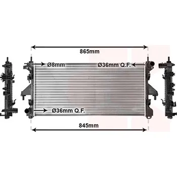 Chladič motoru Chladič, chlazení motoru VAN WEZEL 40012305