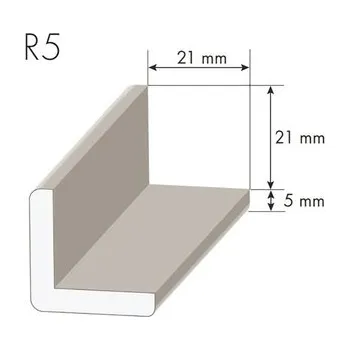 Rohová lišta R5 21 x 21 x 2500 mm smrk