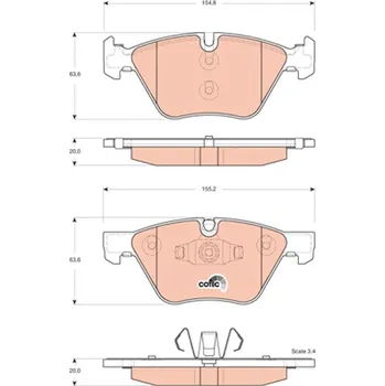 Brzdová destička Sada brzdových destiček, kotoučová brzda TRW GDB1662