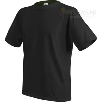 Pánské tričko FLOWEAR Triko černé krátký rukáv bavlna 160-190g/m2 Flowear® Vyberte velikost: XXL
