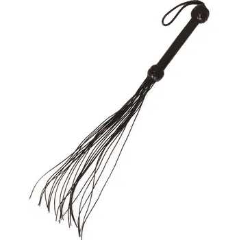 Kožená důtka Devil black hair