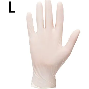 Vyšetřovací rukavice G.Gastro (100 ks) Latexové jednorázové rukavice - bílé - velikost: L