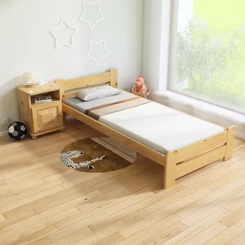 Postel Maxi Postel z masivu Union 90 x 200 cm - barva Borovice + matrace Vitality ROŠT ZDARMA