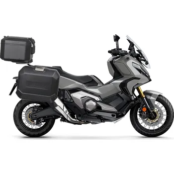Motodoplněk Kompletní sada černých hliníkových kufrů SHAD TERRA BLACK , 48L topcase 36L/36L boční kufry, včetně montážní sady a plotny SHAD HONDA X-ADV 750 130.kitTERRAbig48-35B