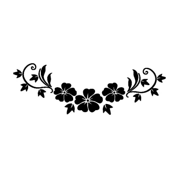 Samolepící dekorace SAMOLEPKA Květina dekor 045 levá ibišky (01 - černá) NA AUTO, NÁLEPKA, FÓLIE, POLEP, TUNING, VLASTNÍ TEXT, TISK, AUTOSAMOLEPKY.cz, POLEPY, OBRÁZEK, LOGO, SAMOLEPKY