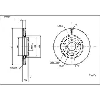 Brzdový kotouč Brzdový kotouč HART 236 826