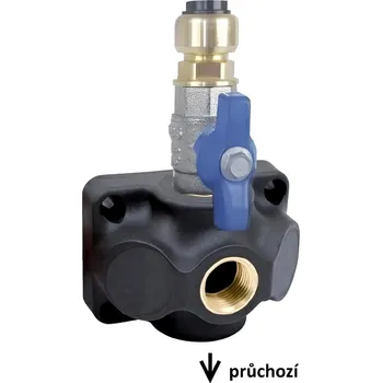 Vodovodní potrubí TECTITE Průchozí krabice pro rozvod vzduchu 22 mm + G1/2" s kohoutem - 1xG1/2"