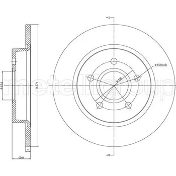 Brzdový kotouč Brzdový kotouč METELLI 23-1242C