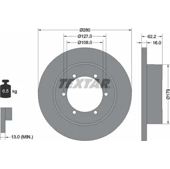 Brzdový kotouč Brzdový kotouč TEXTAR 92308500