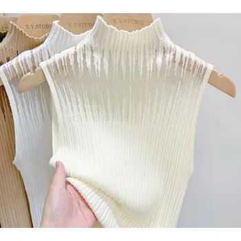 Dámský letní úpletový top - tílko Barva: Béžová, Velikost: S