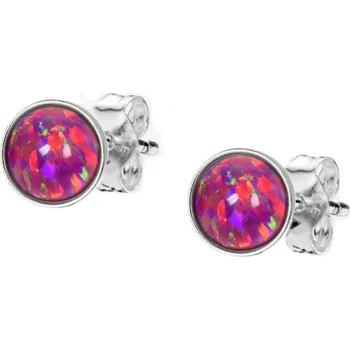 Náušnice NUBIS® Stříbrné opálové náušnice - NBP36-OP39