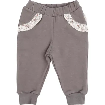 Kojenecké oblečení Mamatti Kojenecké tepláčky s kapsami Louka - šedé, Velikost koj. oblečení 68 (3-6m)