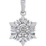 Stříbrný přívěsek sněhová vločka se Swarovski® Zirconia JJJP0811