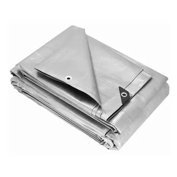 Springos Protect krycí plachta s oky 210 g/m2 stříbrná, 4 x 8 m