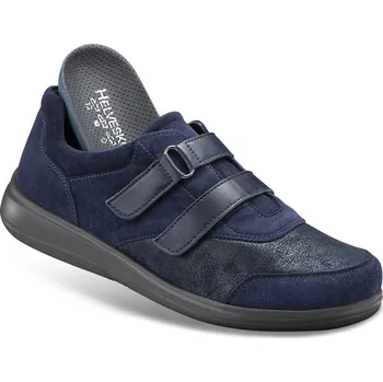 Dámská zdravotní obuv Dámské volnočasové tenisky se dvěma pásky na suchý zip, velurová useň, modrá: 42