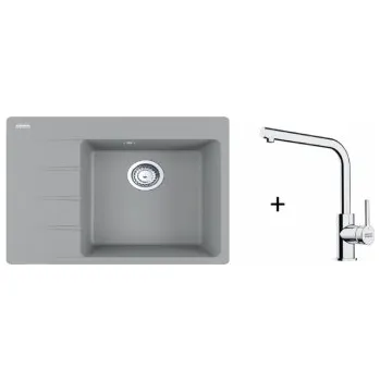 Granitový dřez Franke SET G249 - CNG 611-62 TL/2 Šedý kámen + FS 3230.031 + ZÁRUKA 5 LET ZDARMA