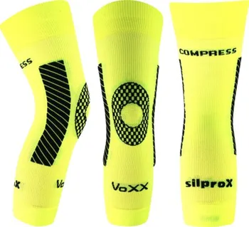 Cyklistické návleky VoXX Protect kompresní návlek na koleno neonově žlutý S/M