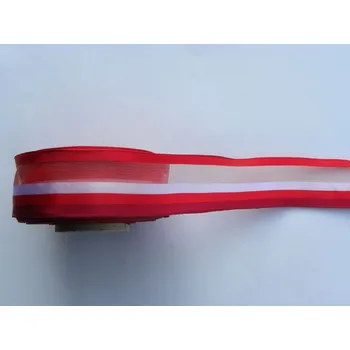 Stuha stuha s proužky červená