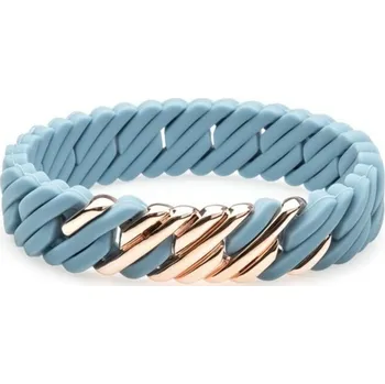 Náramek Dámský náramek TheRubz Silikonové Nerezová ocel Ocel / Silikonové Barva: Modrá, Rozměr: 15 mm x 19 cm