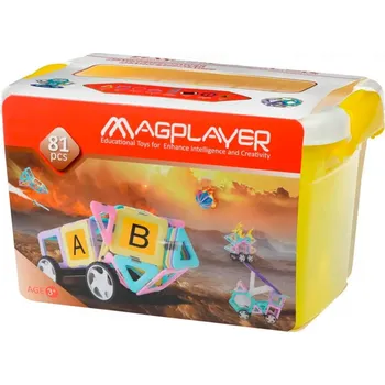 ostatní stavebnice MAGPLAYER Magplayer magnetická stavebnice 81 ks