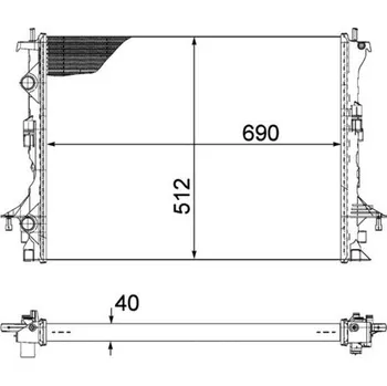 Chladič motoru Chladič, chlazení motoru MAHLE CR 1092 000P