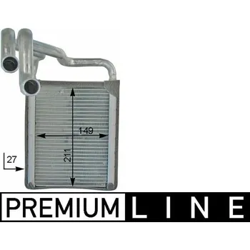 Výměník tepla, vnitřní vytápění MAHLE AH 203 000P