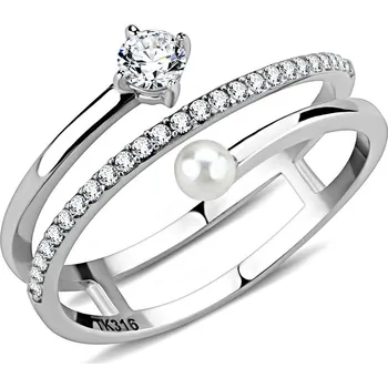 Prsten Dámský prsten z chirurgické oceli ELENA Velikost: 57