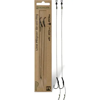 Rybářský háček Návazec Radical Line Aligner Braid Rig 2ks 20lbs #4