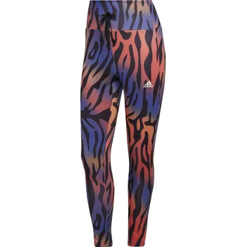 Dámské legíny Dámské kompresní 7/8 legíny s vysokým pasem adidas M4R ANML 78 TIG W červené HA6606 - M | UK 12 | US 12,5