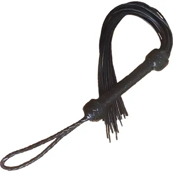 Kožená důtka Mini Devil black hair