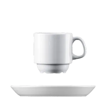 Lilien | Šálek Beatrix s podšálkem, bílý, 210 ml, Josefine