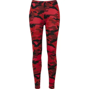 Ladies Camo Leggings - red camo XS