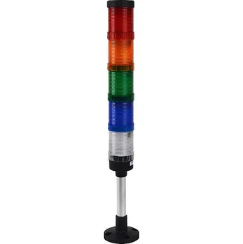 tlačítko Tracon NYG3-50RYGBW Světelný sloupový signalizátor svislý podstavec (bez akust.sig.) AC230V, 5 R,Y,G,B,W, IP65 (Tracon NYG3-50RYGBW)