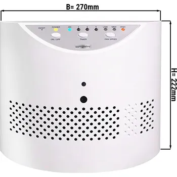 Lednice G.Gastro UV-C Air Purifier - for rooms up to 45 m² - 3 speed settings - remote & timer - white