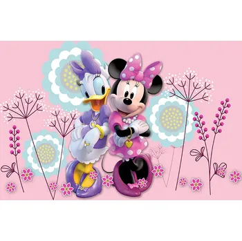 Fototapeta Dětská fototapeta DISNEY - Minnie a Daisy v květinách - 155x110 cm