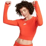 Dámské tričko s dlouhým rukávem Nike W NSW LS CROP TOP DNC W oranžové DZ4608-633 - S | UK 8 | US 10,5