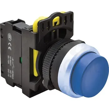 tlačítko Tracon NYG3-HB Vystouplé tlačítko, modré 1×NO, 5A/230V AC-15, IP65 (Tracon NYG3-HB)