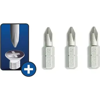 Bit Dedra 18A02PH10-03 Šroubovací bity ploché Phillips PH1x25mm, 3ks blistr