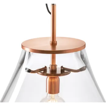 Bomma Luxusní závěsné svítidlo Tim large, ø 65 cm Barva: Čiré sklo, Povrch Montury: Měděná