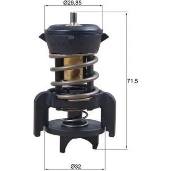 Těsnění motoru Termostat, chladivo MAHLE TX 251 94D