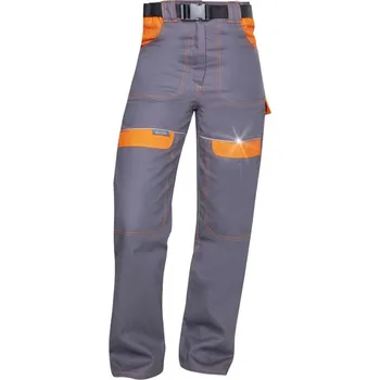 montérky COOL TREND dámské kalhoty do pasu - šedá/oranž - 52