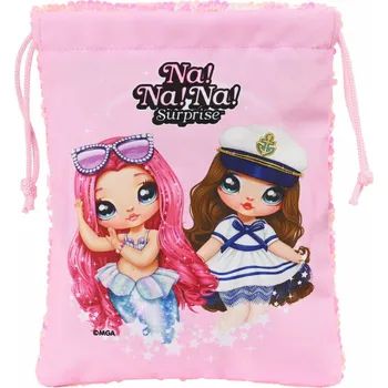 Set školních potřeb Kapsa na svačinu Na!Na!Na! Surprise Sparkles Růžová (20 x 25 cm)