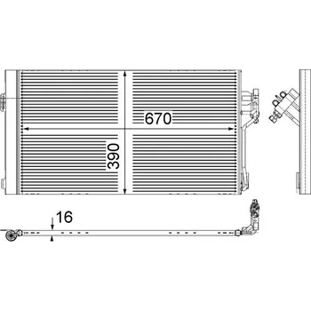 Výparník klimatizace Kondenzátor, klimatizace MAHLE AC 761 000S