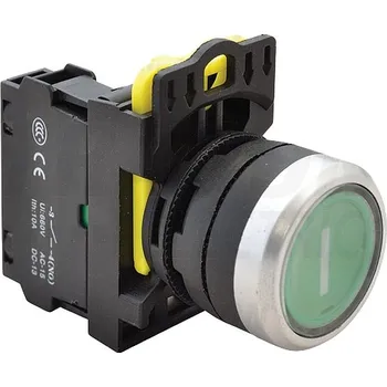 tlačítko Tracon NYG3-P1 Tlačítko s popisem, zelené ( bílá I ) 1×NO, 5A/230V AC-15, IP65 (Tracon NYG3-P1)