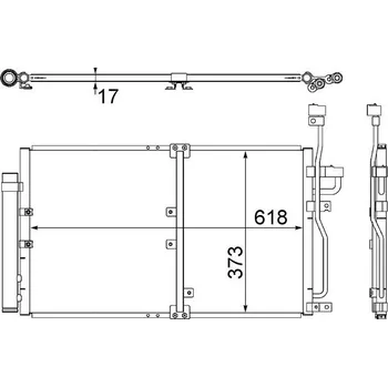 Výparník klimatizace Kondenzátor, klimatizace MAHLE AC 510 000S